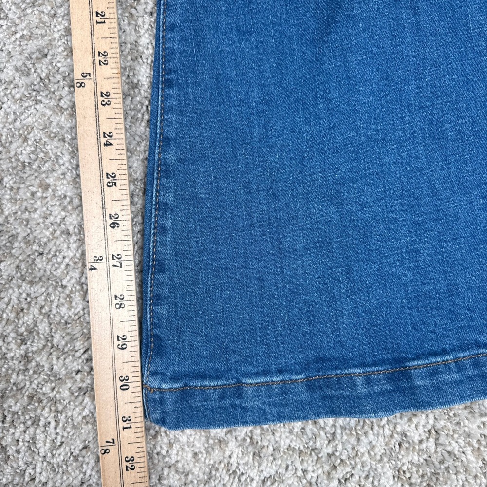 Wrangler Blue Denim High-Waist Flare Jeans Wide Leg - Picture 5 of 10